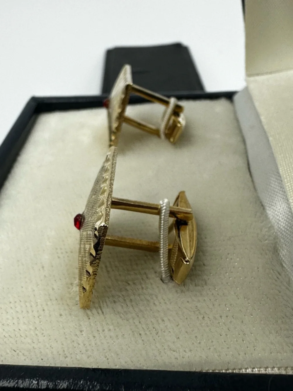 Sakowitz of Houston Goldtone Satin Finish Cufflinks